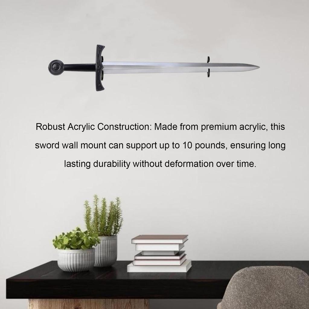 Katana Stand Wall Mount Acrylic Decorative Sword Wall Display Holder Rack for Cosplay Blades Saber Tanto Rapier