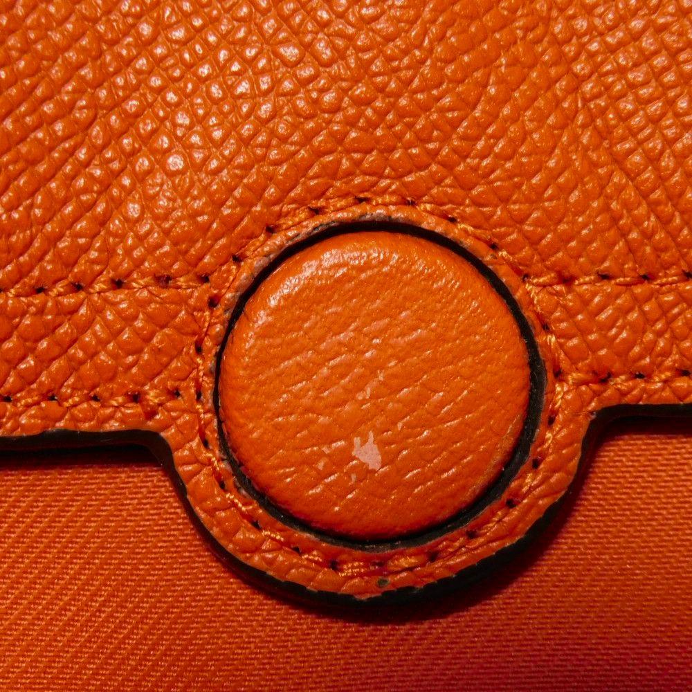 Used 9726 Interior Messenger Bag CJ843 7921 Current C Mark C Logo Cross Grain Signature Orange Men's from Japan