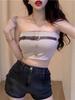 Stylish Strapless Backless Workwear Tank Top with Chest Pads