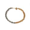 Gold Mixed Silver Color Asymmetric Chain Choker Necklace For Women Thick Chain Link Choker Necklaces Valentines Jewelry Gift