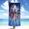 Kpop Idol Style Anime Girl Beach Towel Quick Dry Microfiber Flat Print Large Bath Towel for Summer Concert Fans