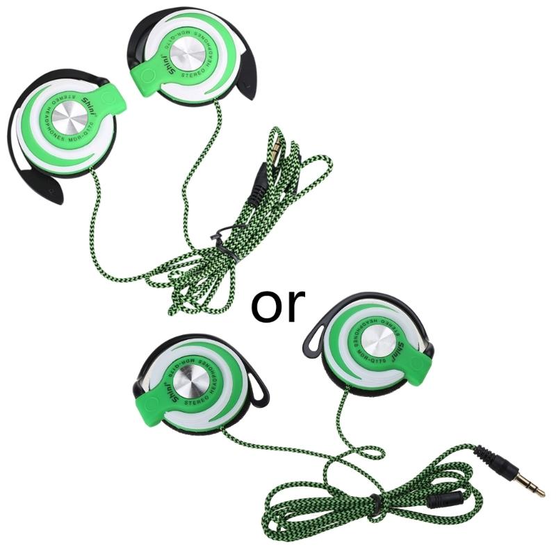 1,2 m kabelgebundener Kopfhörer mit Mikrofon 3,5 mm Ohrbügel-Kopfhörer für Radio-Podcast-Laptop MP3-Kopfhörer Clip-On-Ohrdesign