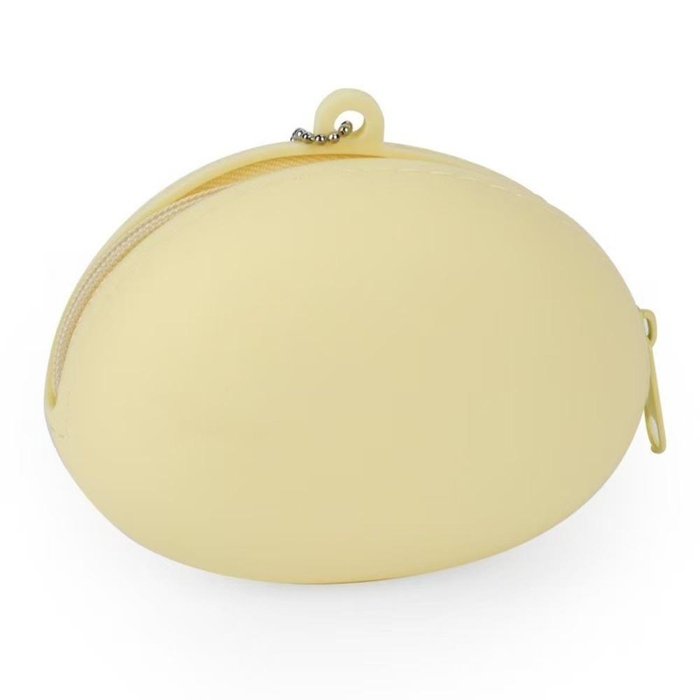 

Fashion Silicone Coin Holder Mini Size Round Shape Zipper Wallet Zipper Closure Candy Color Earphone Bag Daily Storage жёлтый