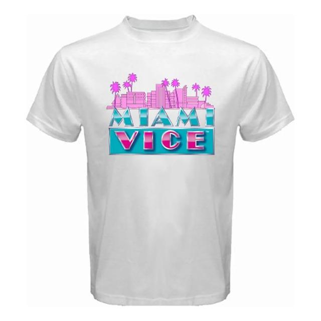 Camiseta Estampada Miami Vice City Skyline XXXL