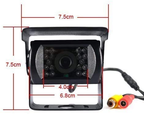 Parishop Buskamera, Nachtsicht, Infrarot Wasserdicht, 18 LED Rückfahrkamera, CCD Farbsensor, Weitwinkel 110 Grad, 12V/24V, IP66, 20m Ext