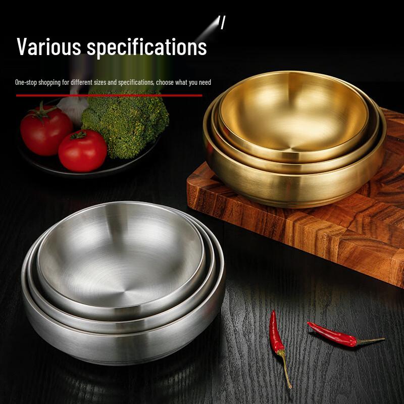 Korean Style Stainless Steel Double Layer Bowl