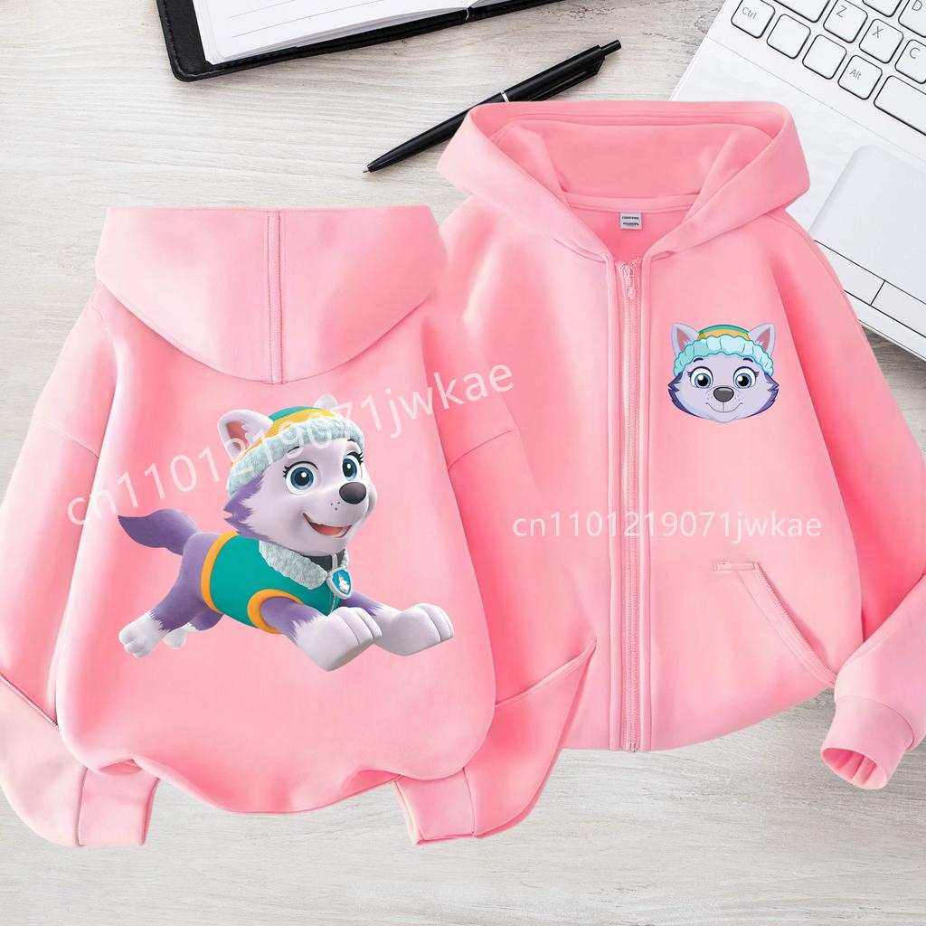 Spring Kids Coat PAW Patrol Children's Zipper-style Hooded Sweatshirt for Boys Girls' Casual Top Casual Shirt with Cartoon Print