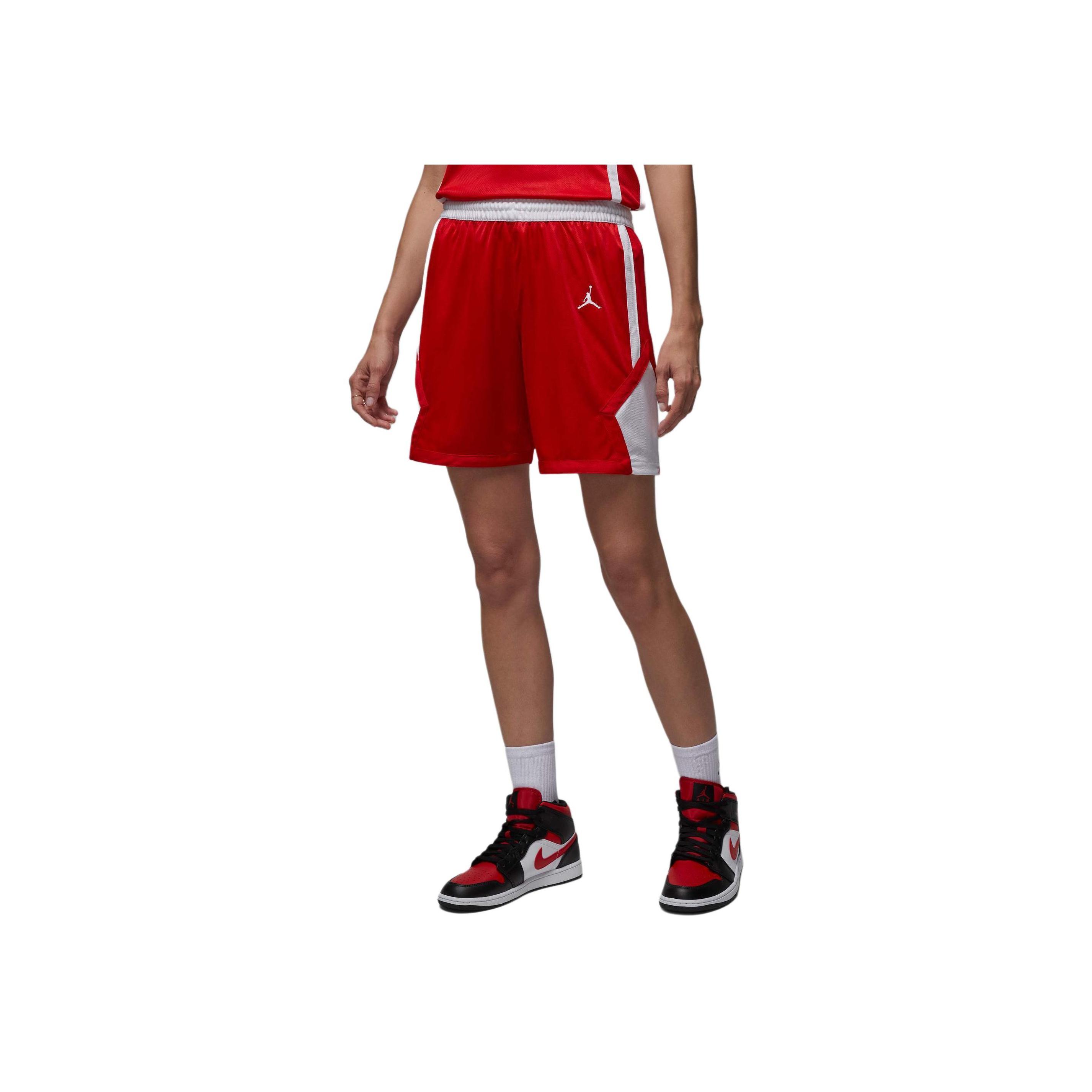 

Jordan SS24 Dri-Fit Color Block Logo Print Lace-Up Quick-Dry Casual Sports Basketball Shorts Women shorts Red White HF1072-658 XS
