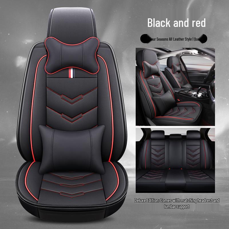 Universal Four Seasons Leather Car Seat Cover - Full Surround Cushion