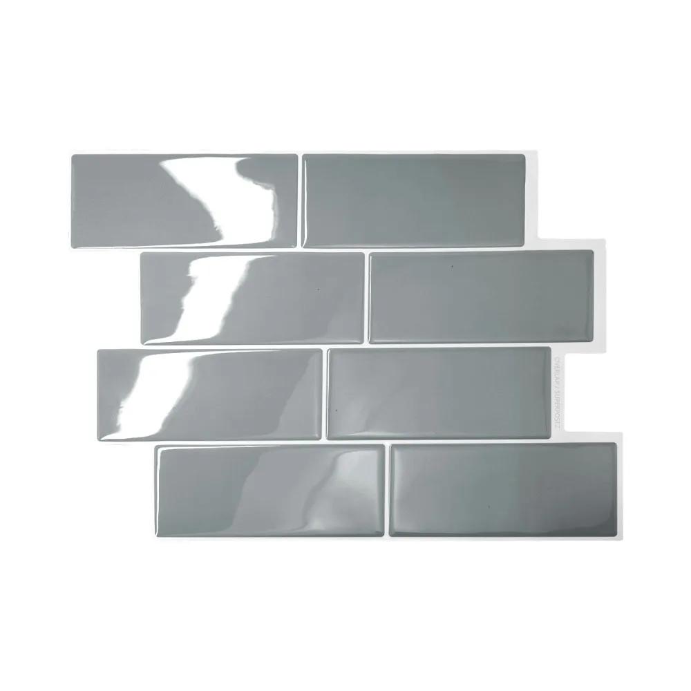 1 pz Nuovo Adesivo Autoadesivo 3D per Piastrelle Murali Fai da Te Impermeabile Adesivo Murale in PVC Multifunzione Paraspruzzi da Cucina Decorazioni per la Casa Adesivo Murale