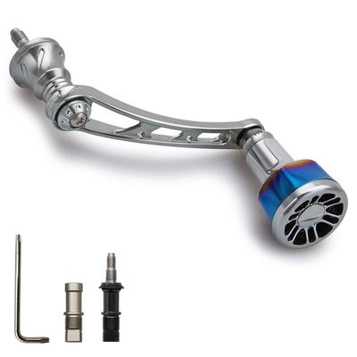 HEIGHTEN 56mm Arch Engine Reel Handle for Shimano and Daiwa Spinning Reels (Gunmetal & Gunmetal) (HT05502)