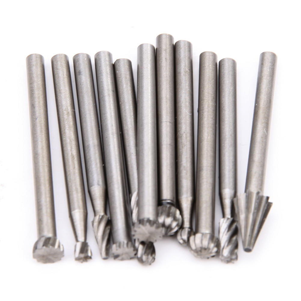 20pcs 3mm Wood Drill Bit Nozzle for Dremel Attachments HSS Stainless Steel Wood Carving Tool Woodworking Engraving Drill Bit Set