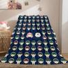 SpyxFamily Stilvolle 2D Cartoon Flanelldecke, Moderner Druck für Schlafzimmer, Bequeme Sofa-Reisedecke_LIAN