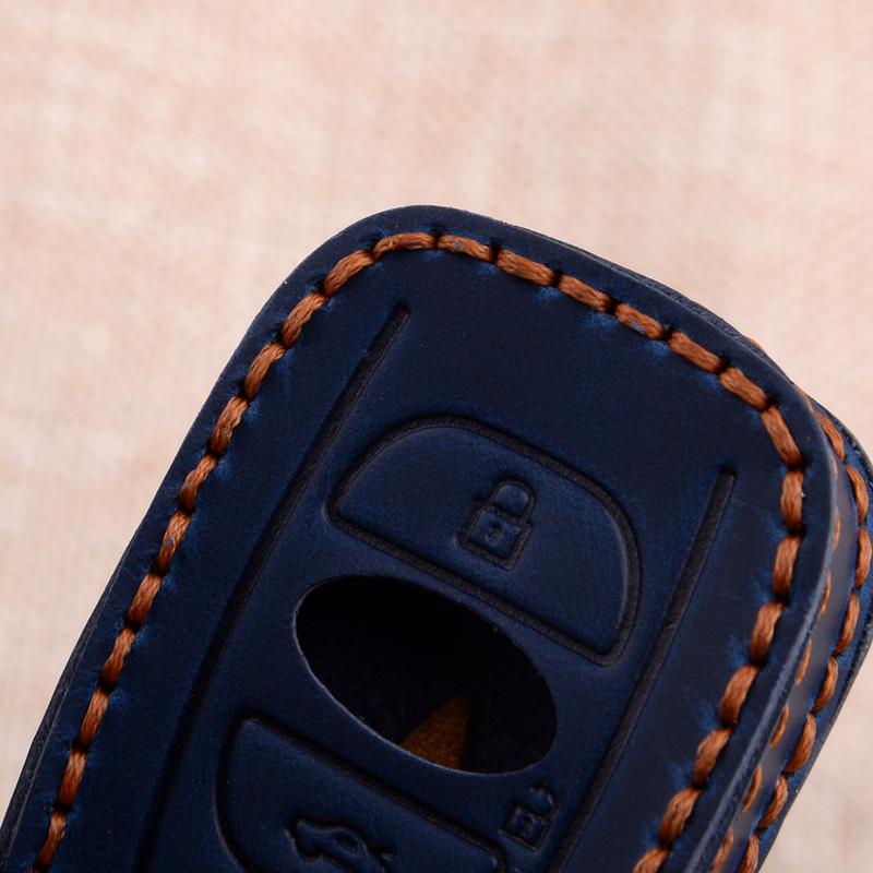 Leather Car Key Fob Case Cover Holder Fit For Subaru BRZ Forester Impreza STI WRX XV Legacy Outback
