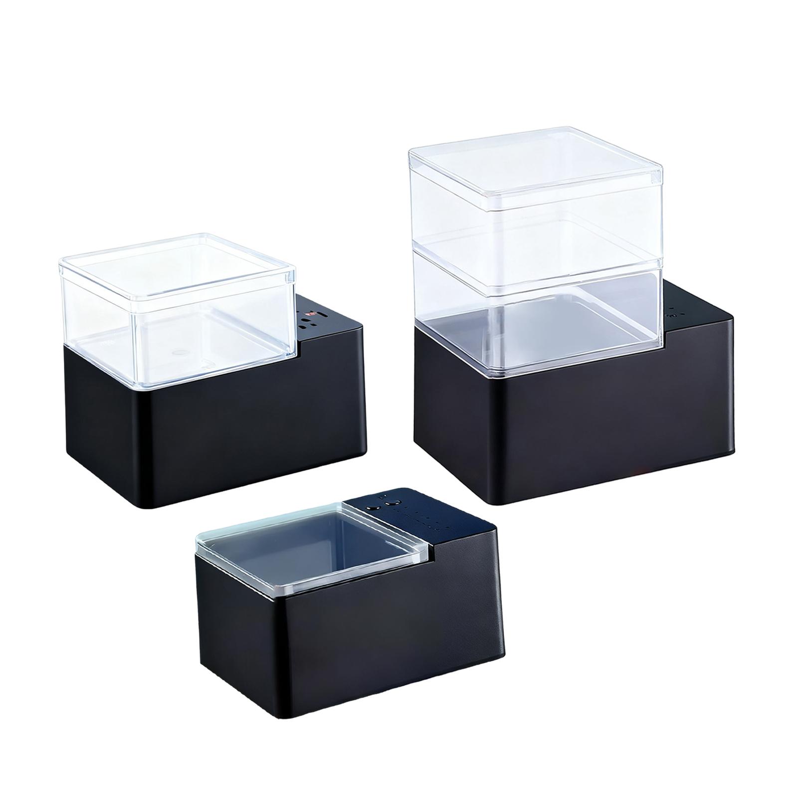 

Auto Fish Food Dispenser Adjustable Compartment Smart Aquarium Accessory for Round Glass Tanks 80 ml