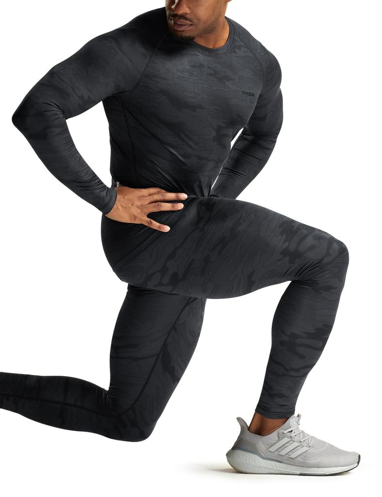 Tesla Round Neck Sports Shirt Compression Power Stretch Underwear All-Season [UV Protection, Sweat-Wicking, Quick-Drying] Wear, MUD01-JPK_S