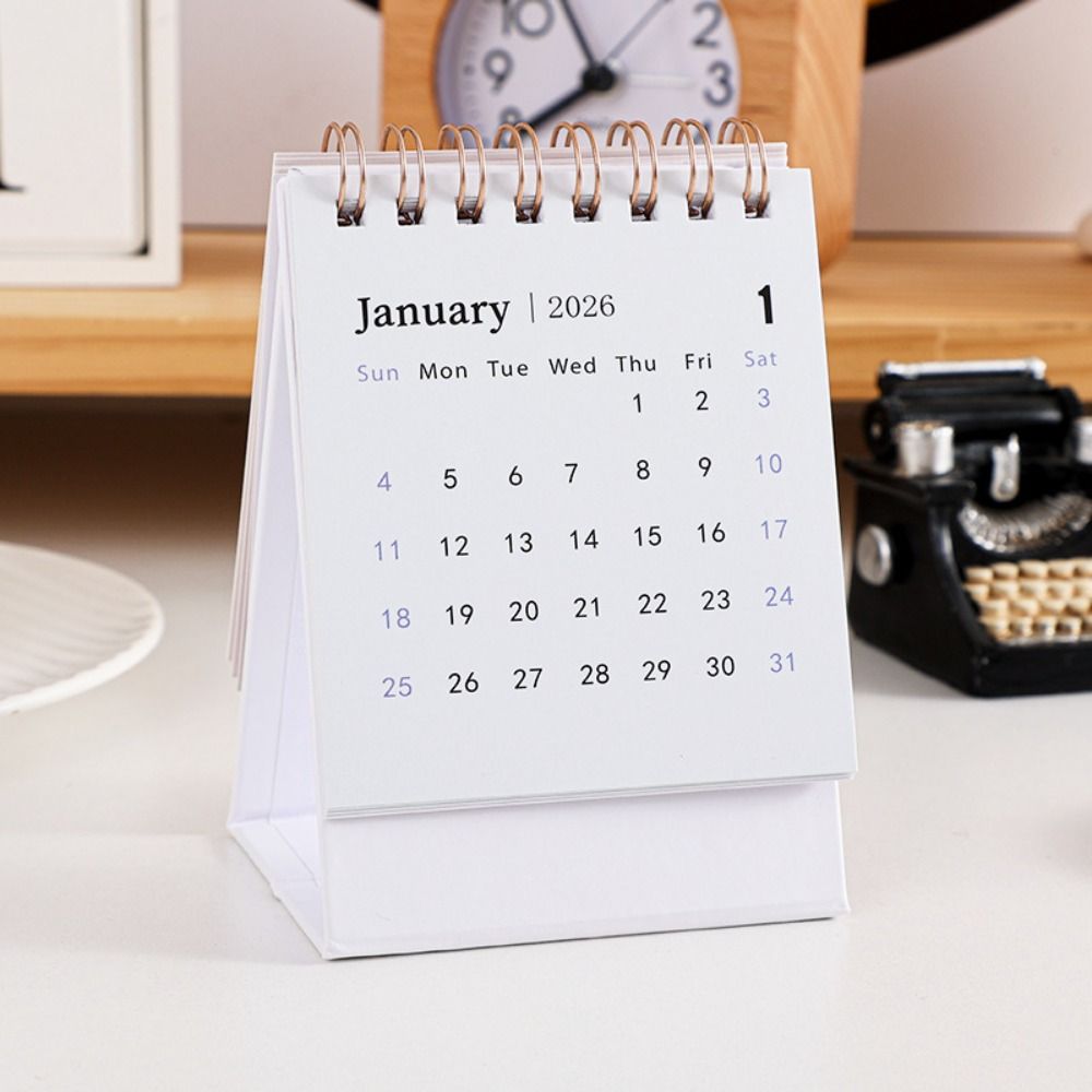 English 2026 Small Desk Calendar Month Date Display Monthly Planner  Spring Festival
