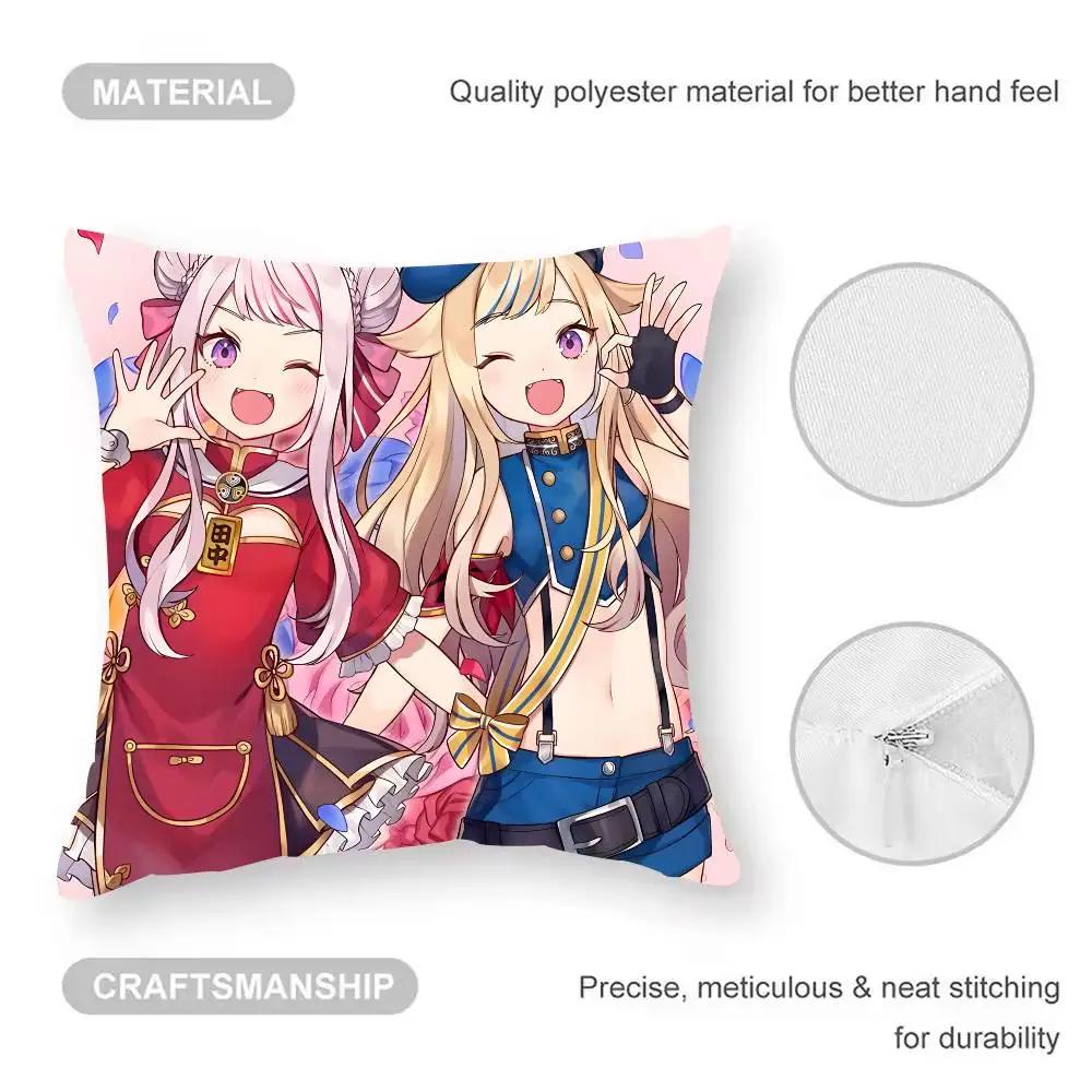 H-HIMEHINA Pillow Case  Anti-dustmite Pillowcase Invisible Zipper Silky Short Plush Sofa Cushion Cover