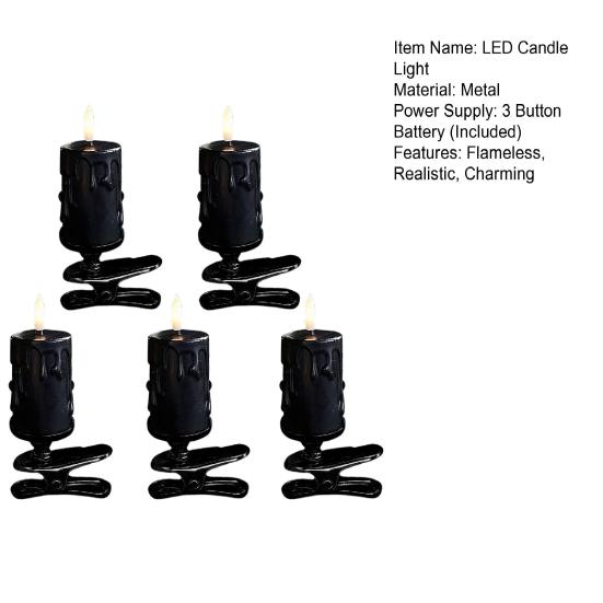 LED Clip Candle Light Set Flameless Flickering Christmas Tree Candle Lamp Electric Fake Candles for Home Christmas Party Decoration
