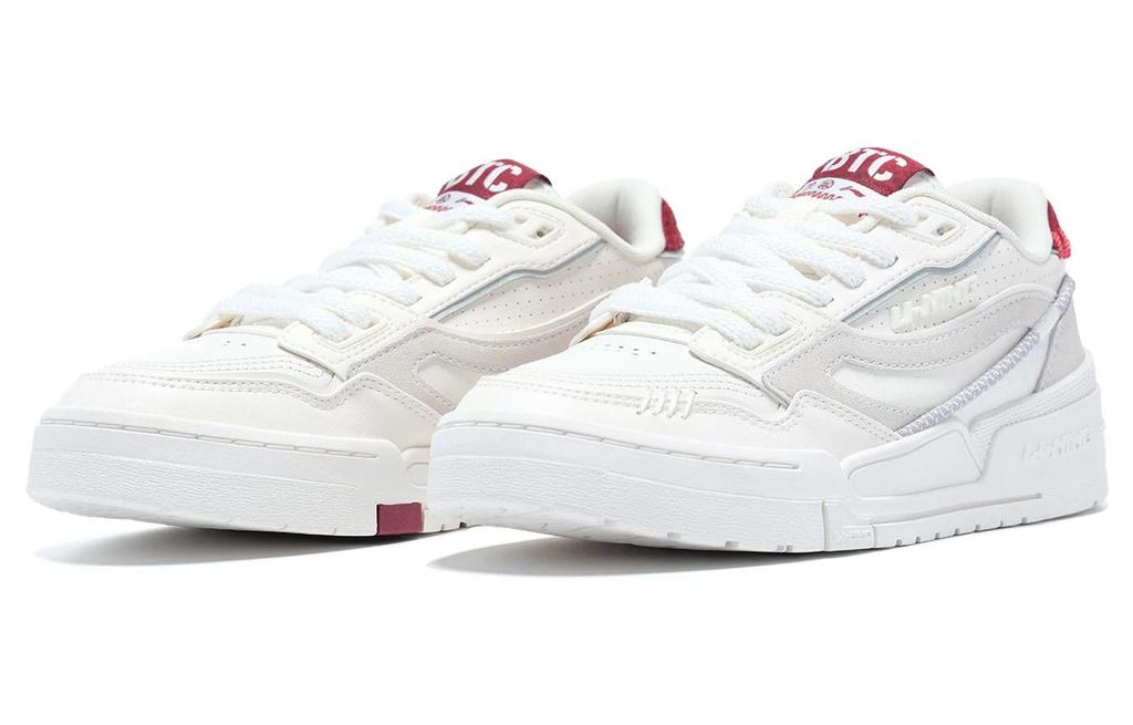 Li Ning 001 BTC Prm Abrasion Resistant Breathable Low Top Skateboard Shoes Women's White Gray AGCT004-3