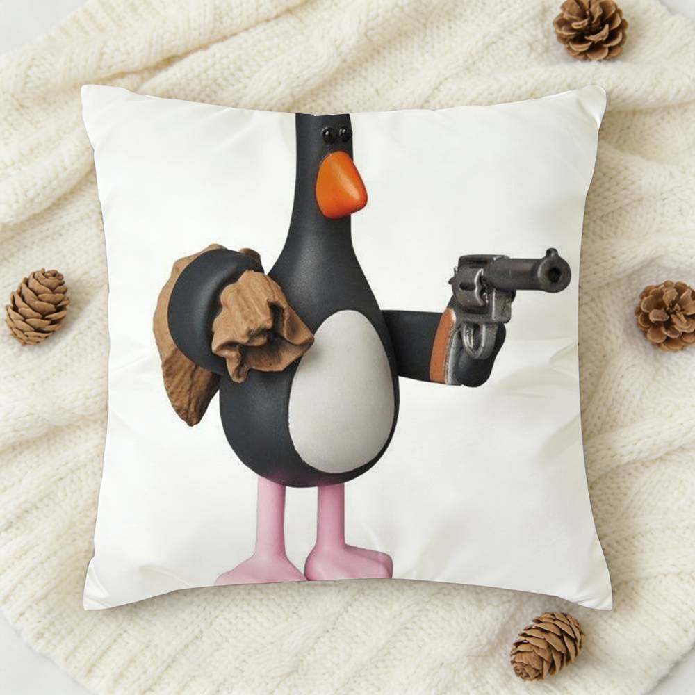 

Funny FFeathers McGraw Doublesided Printed Square Decorative Cushion Cover for Sofa Living Room Home Decor 30x30 cm