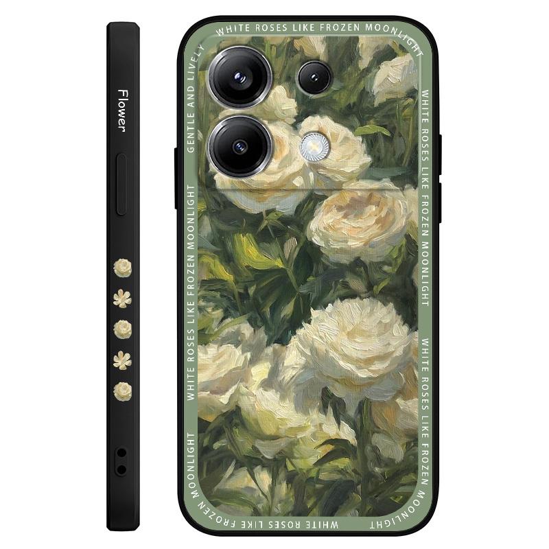 

Elegant White Rose Phone Case For Xiaomi Poco F7 X7 X6 F6 M6 M5 M5S F5 X5 F4 X4 M4 F3 M3 X3 Pro 4G 5G GT Silicone Cover Poco F4
