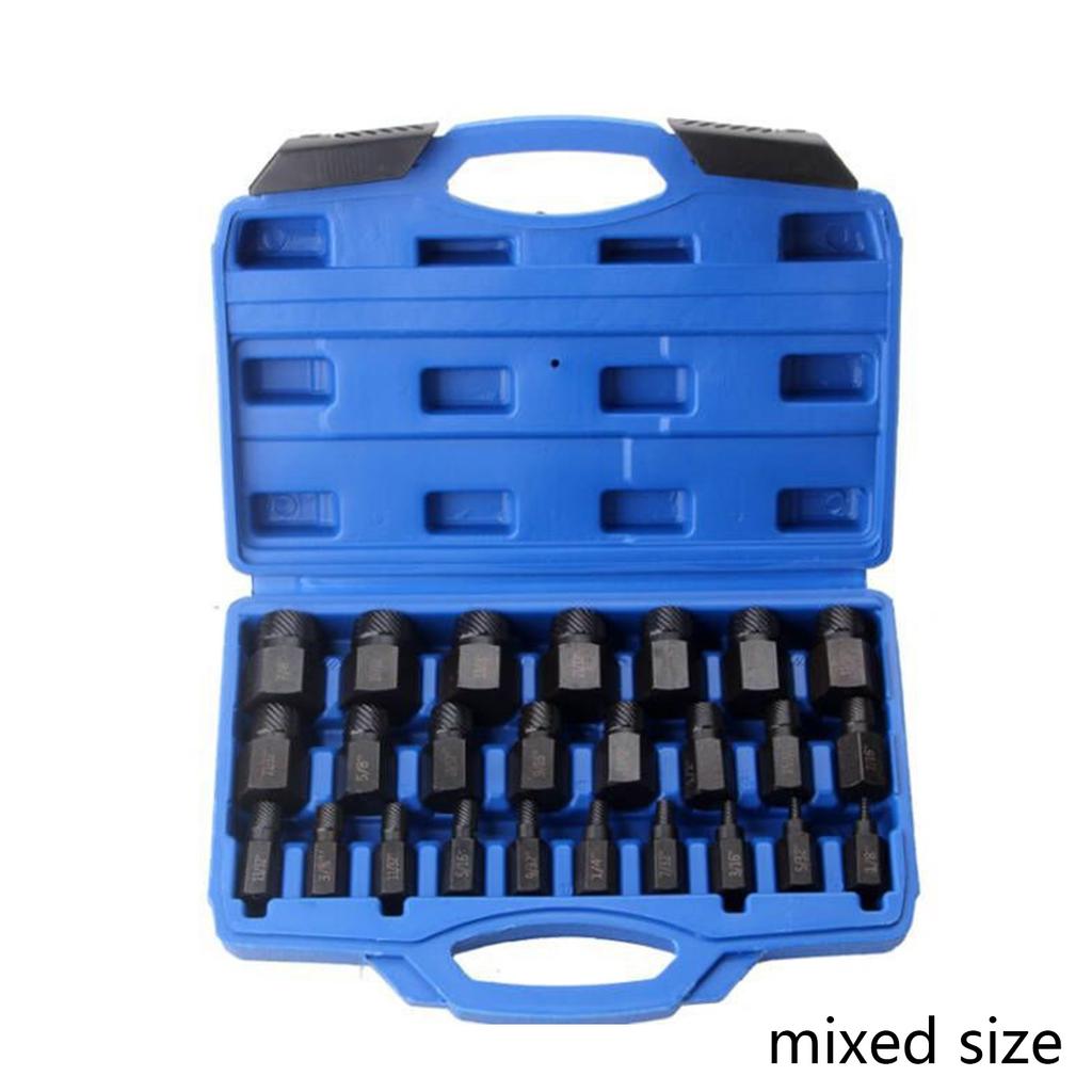25Pieces Damaged Screw Extractor Remover Set Hex Shank Broken Bolt Extractor Holder Socket Adapter with Storage Case