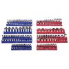 Magnetic Socket Organizer Set 8PCS Socket Trays Blue & Red for Metric SAE