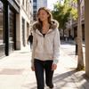 European and American street retro plush collar loose embroidered unisex spring and autumn hoodie