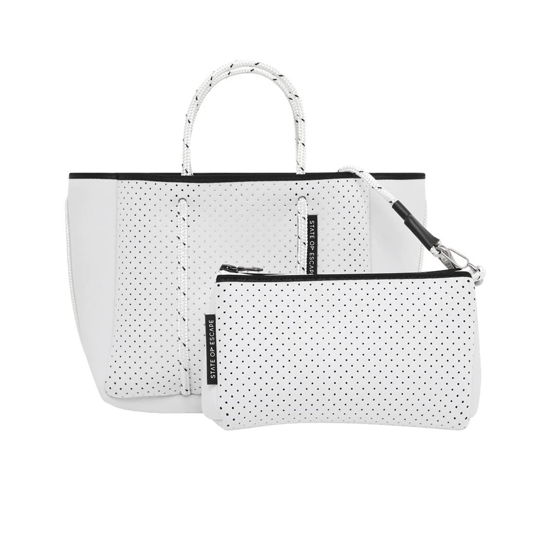 

[State of Escape] Petit Escape 2WAY Shoulder Bag with Key Hook and Pouch, White, Women s, PTESCHFWHT [Product]