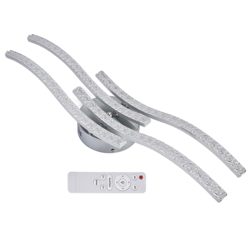LED Ceiling Light Remote Control Dimming 4 Wavy Ceiling Lamp Tube for Living Room Bedroom AC85?265V