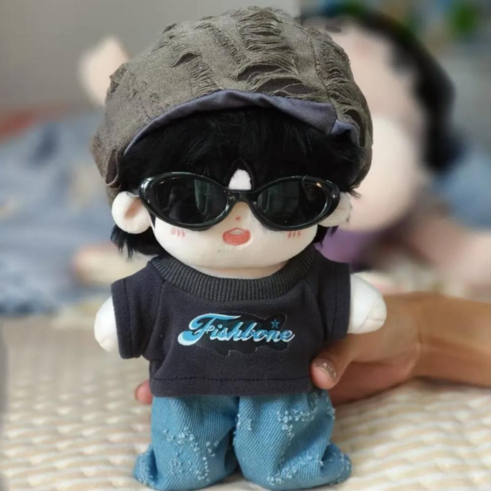 1 Set Hat Cotton Doll's Clothes T-shirt Plush Doll Clothes 20cm Cotton Doll Clothes  Children's Gift