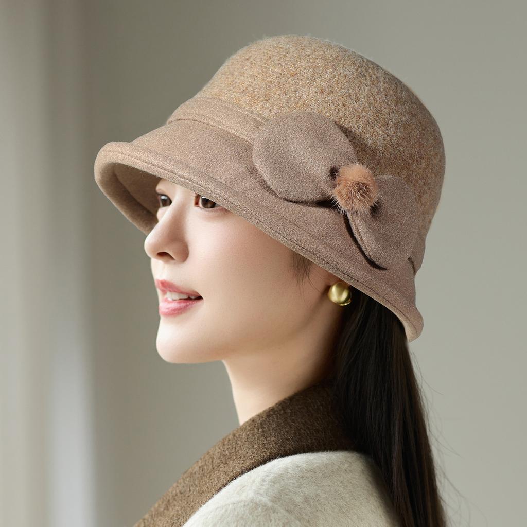 Mother Hat Women's New Autumn and Winter Bucket Hat Winter Models in The Elderly Warm Hat