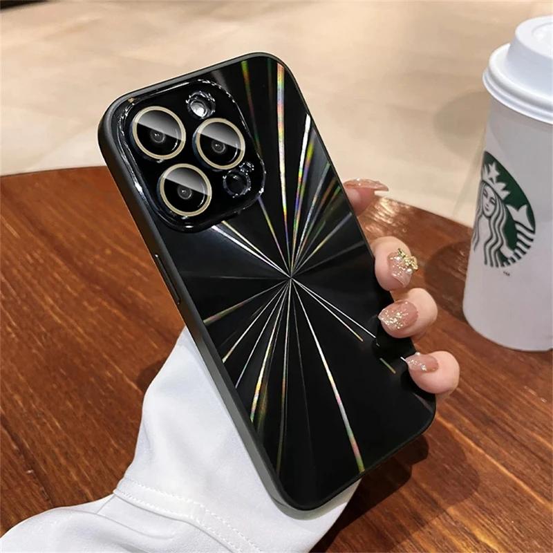 Laser Pattern Phone Case For For Iphone 16 13 12 11 1 17Pro Max Shockproof Bumper Cases Cover