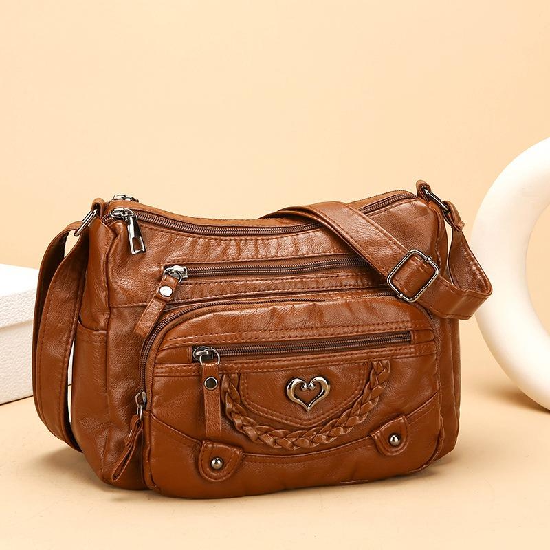 Modische Damen Umhängetasche, Große Kapazität Mehrere Taschen Schultertasche, Stylische Textur Tägliches Rucksack