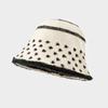 Korean New Hat for Women with High End Fashion Polka Dot Plush Fisherman Hat for Winter Windproof and Warm Face Showing Small Basin Hat