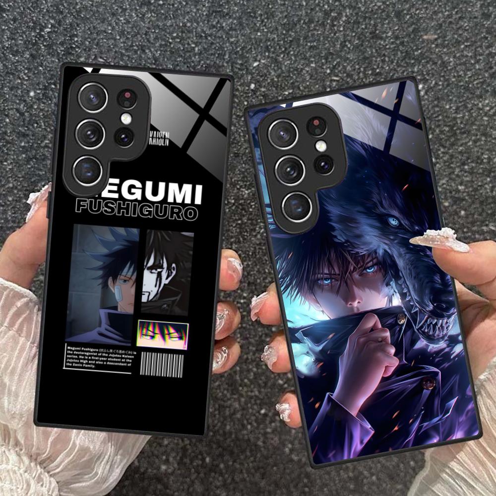 Jujutsu Kaisen Megumi Mobile Phone Case for Samsung Galaxy A56 55 54 53 52 51 36 35 34 23 16 15 5G Glass Colorful Cover Pretty