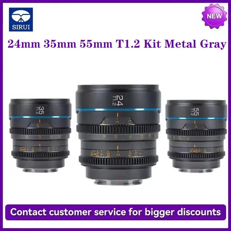 Sirui Night Walker 24mm / 35mm / 55mm T1.2 16mm 75mm S35 Cine Lens Series Lightweight Fast T1.2 Aperture Lens Sirui Nightwalker