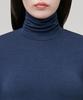MUSINSA STANDARD WOMAN Women'S Tencel Slim Turtleneck T-Shirt [Navy]