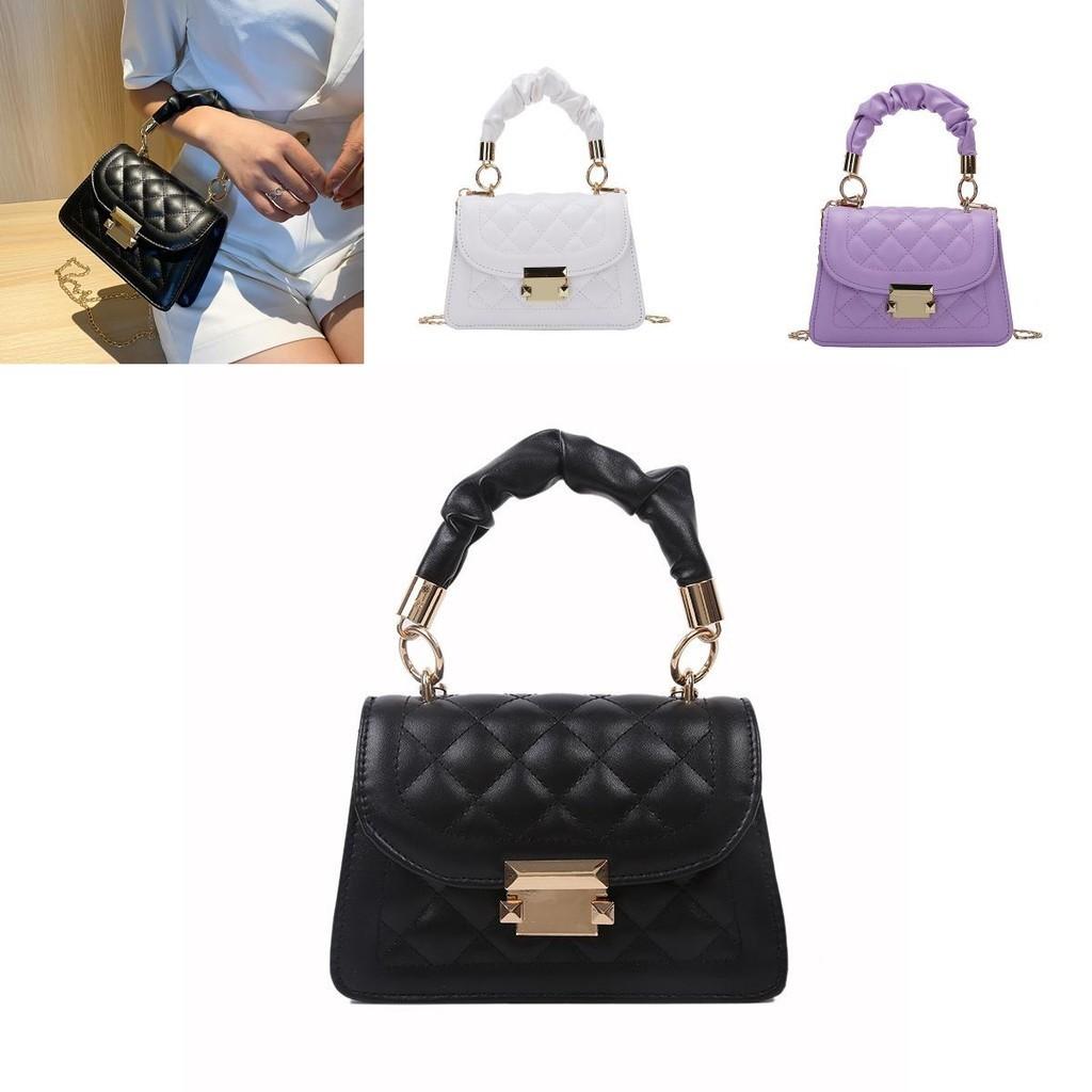Stylish Streetwear Pu Shoulder Bag Trendy Diamond Pattern Design