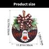 Handmade Wood Plaque Welcome Sign Stylish Indoor/Outdoor Wall Hanging for Halloween Enthusiasts Holiday Window display