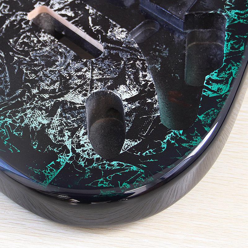 Green-White Gradient Glossy Electric Guitar Body - Musical Instrument DIY Accessory