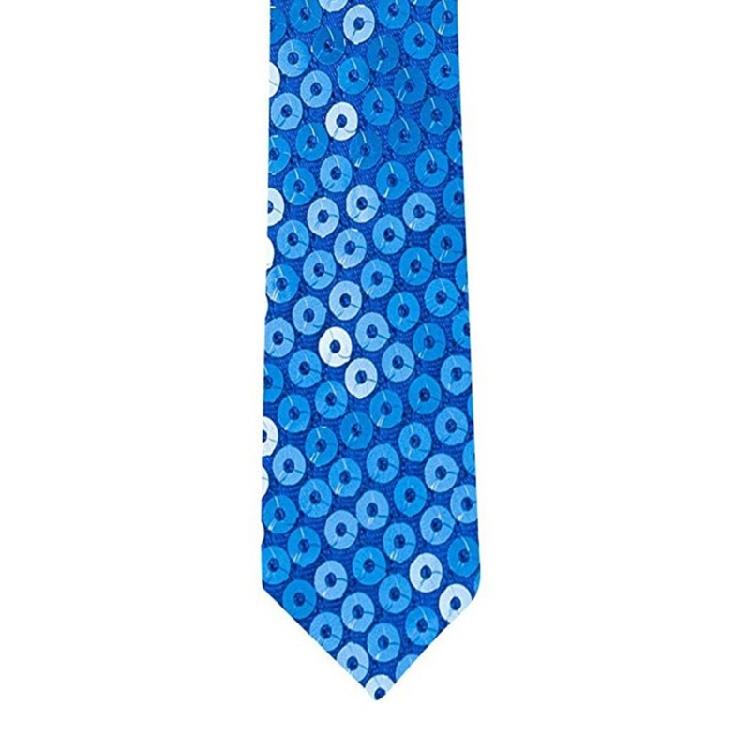 Shining Neck Tie for Stage Show Sparkling Sequined Tie Adjustable Tie Formal Event Tie for Nightclub Music Festival