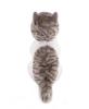 House Animal Series Cat White Grey Stuffed Toy