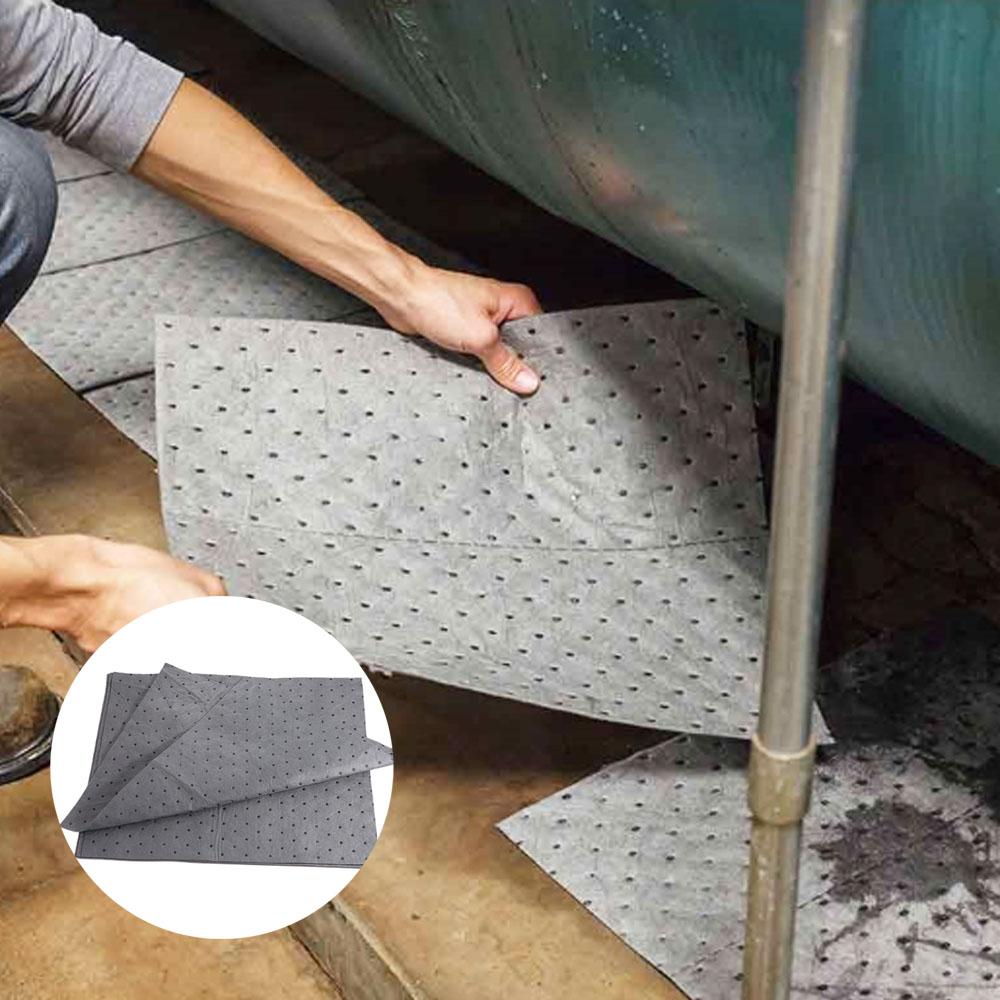 5Pcs Absorbent Mat Oil Spill Mat Grey Garage Floor Mat Shearable Oil Absorbent Pads Under Car