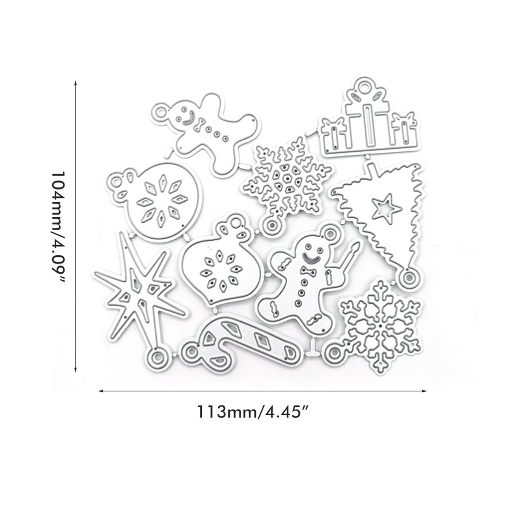 1 Set Weihnachten Stanzformen DIY Stanzform Weihnachten Scrapbook Prägung Glatte Dekorationen Neujahrskartenherstellung