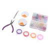 DIY Jewelry Making Kit Pliers Artificial Pearls Glass Colorful Beads Elastic Thread Jewelry Making Set with Box