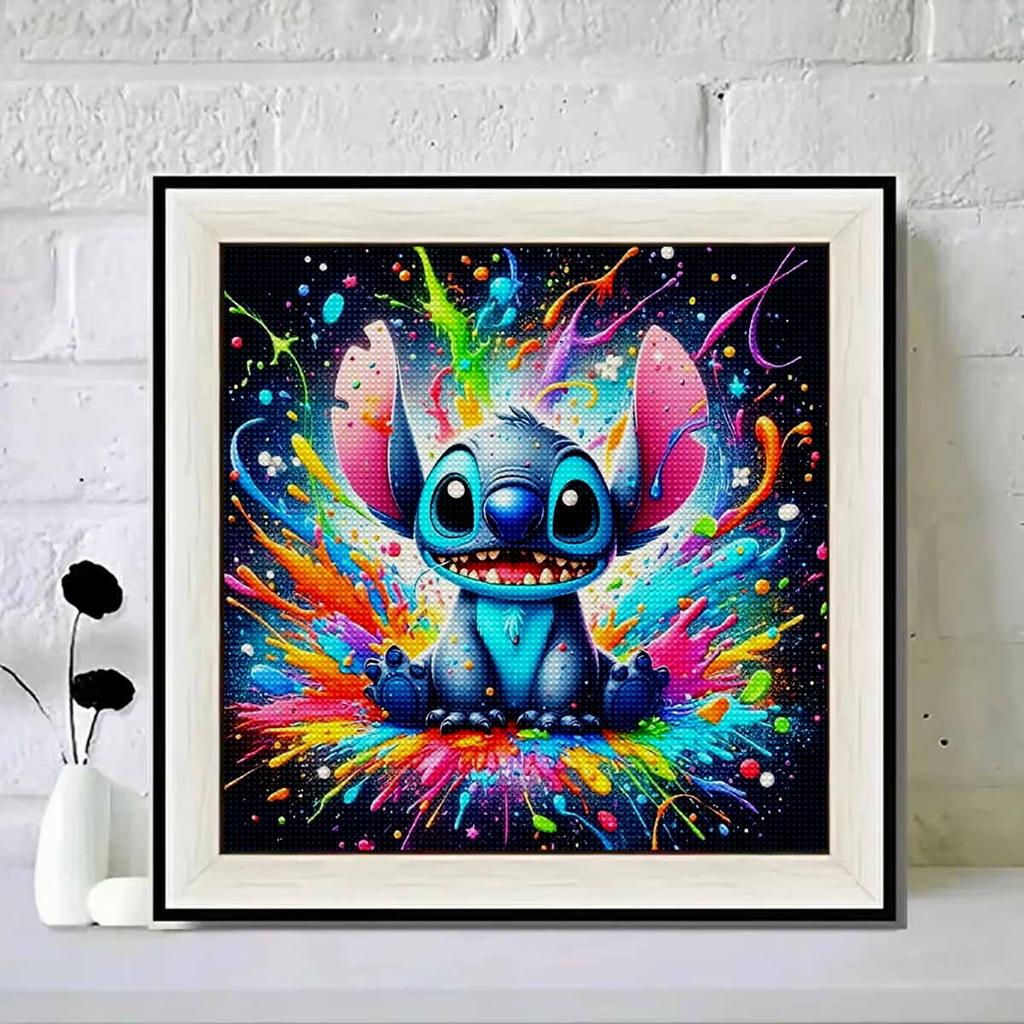 5D DIY Diamond Painting Kit, Lilo & Stitch , Adult Beginner 5D Round Diamond Embroidered Crystal Mosaic Crafts, Suitable for Home Wall Settings
