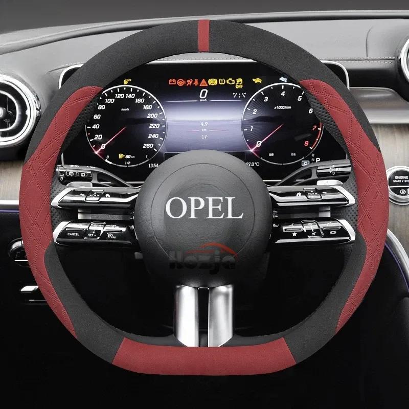 Suede Steering Wheel Cover for Opel Mokka Corsa Astra 2024 2025 Accessories