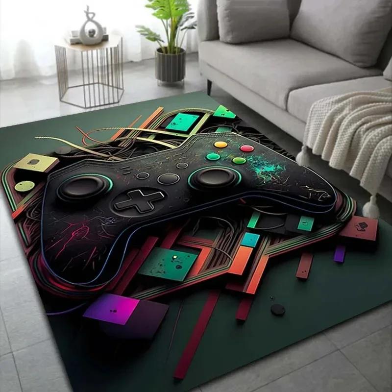 Gamer Rug Children's Room Carpet Cool Game Controller Doormat Home Living Room Bedroom Floor Mat Teens Dorm Hippie Style Mat